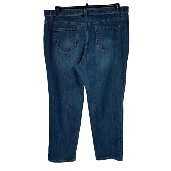 Gloria Vanderbilt SZ 18W Amanda Jeans Stretch Zip-Fly Pocket Hi-Rise Medium Wash - Picture 4 of 9